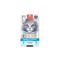 Wanpy Hairball Control kreminis skanėstas katėms su menke ir vištiena, 70 g