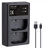 K&F Concept K&F LPE6NH Digital Camera Dual Channel Charger with type c Charging Cable