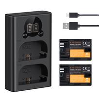 K&F Concept K&F LPE6NH 2250mAh Digital Camera Dual Battery with Dual Channel Charger, for Canon Camera Charger