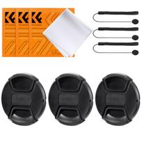 K&F Concept K&F Accessory 9-in-1 set, 52mm Center Pinch Lens Cap with string (unstringing)*3+Vacuum Cleaning