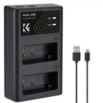 K&F Concept K&F LP-E17 Digital Camera Dual Channel Charger with type c Charging Cable