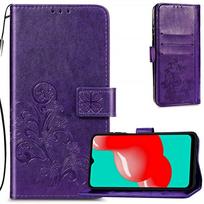 Violetinis atverčiamas dėklas "Gėlių knyga" telefonui Samsung Galaxy A16 4G / A16 5G