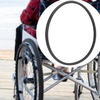 Vežimėlio galinis ratas kietas padangas Praktinis Lengvas montavimas Tiesiogiai pakeičia 16inch