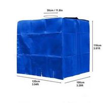 High-Quality 1000L IBC Water Tank Cover Oxford Cloth UV Waterproof Anti-Dust Wind Rain Sun Outdoor Garden Tools mėlyna
