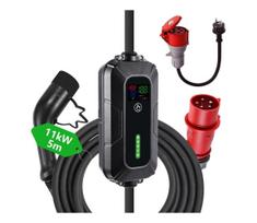 Brilagi-EV įkrovimo stotelė elektromobiliams 16A/380V+ kištukas 230V, 5m+dėklas
