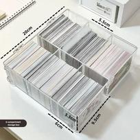 Compartment Flip Box Acrylic Transparent Display Box Blind Box Card Kpop Photocard Storage Box Photo Card Organizer as the picture