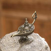 Aladdin's Lamp metalinis smilkalų degiklis – senovinio stiliaus namų dekoras, bekvapios žvakidės dovana 1pc
