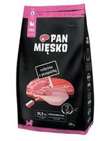 PAN MIĘSKO Veal with quail L puppy - sausas maistas šunims - 20kg