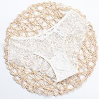 Sexy Mid Rise Women's Underwear High-end Lace Women's Triangle Panties S balta