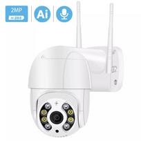 Nauja HD 1080P belaidė PTZ lauko kamera IP 2MP stebėjimo AI vandeniui atspari infraraudonųjų spindulių naktinio matymo sekimo WiFi lauko apsauga CCTV EU Plug