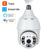 5MP E27 Lemputės WiFi IP Kamera Išmanieji Namai Tuya AI Žmogaus Judesio Aptikimas Spalvotas Naktinis Matymas Lauko Apsaugos Stebėjimo Kameros Cam NO SD Card