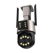 Nauja 8MP 4K IP kamera Wifi Lauko kamera Trijų objektyvų 8X Zoom Ai Human Detect Automatinis sekimas Wifi Survalance Camera Onvif Support iCSee 4MP EU Plug