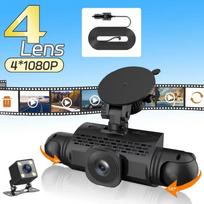 Automobilinis DVR 4 kameros vaizdo įrašymo įrenginys Black Box 360 Dash Cam priekinė kairioji dešinė galinio vaizdo kamera naktinio matymo kilpa, įrašanti automobilio priedus 4Ch DVR 0G