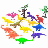 20/50/100 vnt. 13 stilių mini spalvingi dinozaurų žaislai vaikų gimtadienio vakarėliui, pinjatai, karnavalo vakarėlio apdovanojimams, dovanų pakuotė Random color-20 Pack