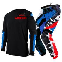 motokroso pavarų komplektas vaikams 4 5 6 7 8 9 10 11 12 13 metų Jaunimas vaikas Motociklas berniukas Mergaitė Jersey Pant Kits lenktyninis kostiumas Visureigis Enduro MX MTB XXL-28 black