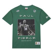 Mitchell & Ness NBA Heavyweight Premium Player Tee Vintage Logo Boston Celtics Paul Pierce - Dydis M (TCRW6611-BCEYYPPIKYGN Marškinėliai)