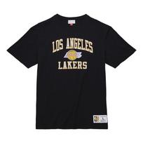 Mitchell & Ness NBA Legendary Slub SS Tee Vintage Logo Los Angeles Lakers - Dydis XL (TCRW6622-LALYYPPPBLCK Marškinėliai)