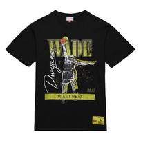 Mitchell & Ness NBA HW Neon Pop Player SS Tee Vintage Logo Miami Heat Dwyane Wade - Dydis XL (TNNC6608-MHEYYDWABLCK Marškinėliai)