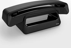 "Alcatel Epure Iconic Black" - paprastas naudoti belaidis DECT dizaino telefonas su laisvų rankų įranga ir apsauga nuo nepageidaujamų skambučių