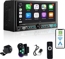 "Alondy" automobilinis radijo imtuvas 2Din su 6,8 colių ekranu, suderinamas su [belaidžiu] "Apple CarPlay" / "Android" automobiliniu "Bluetooth" C tipo USB 2.1A greitojo įkrovimo atbulinės eigos kamera AM/FM/RDS radijo DSP