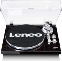 "Lenco LBT-188" patefonas su apsauga nuo slydimo, diržinė "Bluetooth" pavara, 2 greičiai, 33 ir 45 aps/min, skaitmeninis vinilo perrašymas į MP3, rudos spalvos