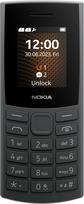 "Nokia 105 4G Edition 2023" (Dual SIM, 1,8 colio ekranas, 1450 mAh baterija, 48MB RAM / 128MB ROM, išplečiama atmintis, 3,5 mm ausinių lizdas, FM radijas) Medžio anglis