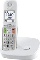 "Panasonic" KX-TGU410EXW skaitmeninis belaidis telefonas su atsakikliu, baziniu įrenginiu ir 1 rageliais, LCD ekranu, mėgstamiausiais skambučiais, žibintuvėliu, suderinamas su klausos aparatu - baltos ir sidabrinės spalvos