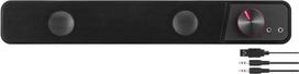 "Speedlink BRIO Stereo Soundbar" - kompiuterio garso juosta, puiki garso kokybė, 12 W, 2 x 3,5 mm jungtis "Jack", USB A jungtis, garsumo valdymas, ausinių ir mikrofono lizdas, juoda