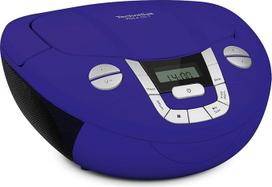 "TechniSat Viola CD-1" nešiojamasis stereo CD grotuvas, "Boombox" su praktiška rankena (CD radijas vaikams, FM radijo imtuvas, "Bluetooth" priėmimas, 2 x 1 W RMS galia, maitinamas iš tinklo ir akumuliatoriaus), mėlynas