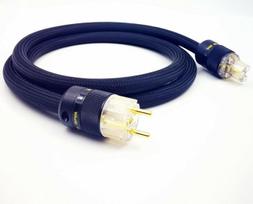 "WAudio" 10AWG garso maitinimo kabelis - ES standarto "HiFi" maitinimo kabelis su "Schuko" kištuku ir IEC kištuku, juodas (1M)