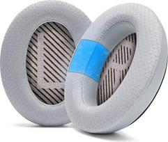 "WC Freeze QC35" - vėsinantys geliniai ausų įklotai "Bose QC35" ir QC35ii (QuietComfort 35) ausinėms ir kitoms ausinėms | Kvėpuojantis sportinis audinys, vėsinantis gelis, itin storas ir ilgiau vėsinantis | Sidabrinė