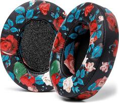 "WC Wicked Cushions" pakaitinės ausų pagalvėlės "Beats Studio 2" ir "Beats 3" (B0501, B0500) laidiniams ir belaidžiams ausų kilimėliams | Netinka "Beats Solo" | Minkštesnė oda, patobulintos putos ir stipresni klijai | Juoda gėlėta