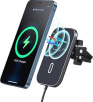 15 W magnetinis belaidis mobiliojo telefono laikiklis automobilinis įkroviklis, suderinamas su "MagSafe Air Vent Car Mount" greituoju įkrovikliu, belaidis įkroviklis, pasukamas 360° kampu, skirtas "iPhone 16/15/14/13/12 Pro Max Mini Plus