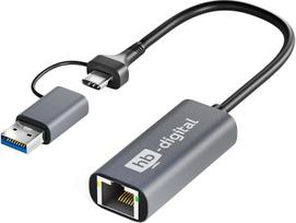 hb-digital USB-C į Ethernet adapterį Gigabitinio tinklo adapteris Aliuminio korpusas Palaiko 10/100/1000Mbps USB 3.0 Suderinamas su USB-A adapteriu