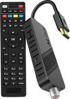 LEYF DVB-S2 palydovinis imtuvas, Full HD 1080P HDMI TV Stick, palydovinis imtuvas, paslėptas už televizoriaus, skaitmeninis ekranas, H265 HEVC pagrindinis 10 bitų, 2-in-1 universalus nuotolinio valdymo pultas, USB