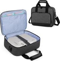 Luxja projektoriaus krepšys, nešiojamasis projektoriaus krepšys, skirtas projektoriui transportuoti ir laikyti (tinka "Epson", "Acer", "Optoma" ir kitiems projektoriams), 34,3 cm x 25,4 cm x 10,8 cm, juodas