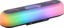 MARSGAMING MSB-ORB Nešiojamasis garsiakalbis + garso juosta 20 W, "Orbilight RGB" 360° apšvietimas, garso juosta su trijų garsiakalbių sistema, žaidimų garsiakalbis "Bluetooth 5.3" / USB/MicroSD/AUX/FM, juodas