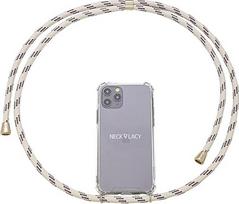 NECKLACY Mobilusis telefonas su dirželiu ant kaklo - iPhone 7/8 - dėklas / mobiliojo telefono dėklas su dirželiu pakabinti - dirželis ant kaklo su virvele - išmaniojo telefono vėrinys, klasikinis beržas