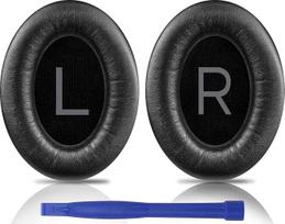 SOULWIT ėriuko odos ausų pagalvėlės, skirtos "Bose QuietComfort 45" (QC45) / "QuietComfort SE" (QC SE) / naujoms "Quiet Comfort" belaidėms ausinėms, ausų pagalvėlės su didelio tankio putomis