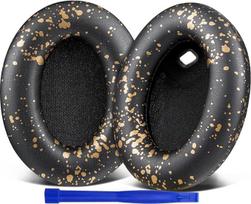 SOULWIT Profesionalūs pakaitiniai ausų įdėklai "Sony WH-1000XM4" (WH1000XM4) ausinėms su minkšta proteino oda, triukšmą izoliuojančiomis putomis, ypač stori