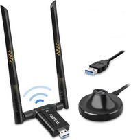 WLAN adapteris 1200Mbit/s, WLAN USB atmintinė su dviejų dažnių 867Mbit/s (5 GHz), 300Mbit/s (2,4 GHz) WLAN imtuvu, 2 x 5 dBi antena ir USB 3.0 prijungimo stotimi su 65 cm kabeliu, skirta staliniams kompiuteriams, nešiojamiesiems kompiuteriams su "Windo