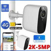 5MP 2K 4G SIM kamera lauko belaidė 10400 mAh baterija Namų apsaugos IP stebėjimas PIR judesio signalizacija Dvipusis garso kamera WIFI Camera