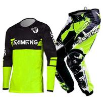 motokroso pavarų komplektas vaikams 4 5 6 7 8 9 10 11 12 13 metų Jaunimas vaikas Motociklas berniukas Mergaitė Jersey Pant Kits lenktyninis kostiumas Visureigis Enduro MX MTB XXL-28 yellow
