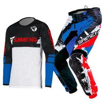 motokroso pavarų komplektas vaikams 4 5 6 7 8 9 10 11 12 13 metų Jaunimas vaikas Motociklas berniukas Mergaitė Jersey Pant Kits lenktyninis kostiumas Visureigis Enduro MX MTB S-20 blue