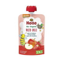 Ekologiška obuolių ir braškių tyrelė | HOLLE (100 g)
