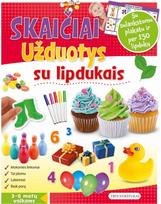 Skaičiai. Užduotys su lipdukais 3-6 metų vaikams - Nėra Autoriaus