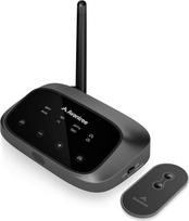 "Avantree Oasis Plus 2" - "Bluetooth 5.3" siųstuvas-televizoriaus adapteris su nuotoliniu garsumo valdymo pultu, aptX mažo vėlavimo, 50 m atstumas, dviguba sąsaja, "Soundbar Passthrough" - belaidis garso adapteris ausinėms
