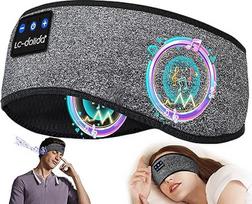 "Bluetooth" miego ausinės su itin plonu HD stereofoniniu garsiakalbiu, itin minkštos "Bluetooth 5.0" miego ausinės, skirtos šoniniams miegantiems, sportui ir kt., dovana