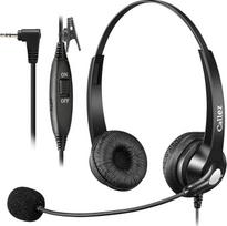 "Callez" 2,5 mm lizdo ausinės su mikrofonu, slopinančios triukšmą, skirtos "Panasonic Gigaset C430A CL660HX" "Polycom Cisco SPA" belaidžiams fiksuotojo ryšio telefonams