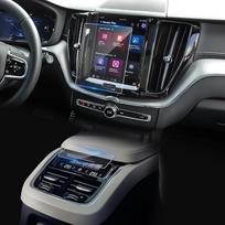 "Coleya" 2 ekrano apsaugų pakuotė, suderinama su "Volvo XC60 XC90 V60 S60 V90 S90 2017-2024", 9H apsauga nuo įbrėžimų, grūdinto stiklo ekrano apsauga navigacijos ekranui, oro kondicionieriaus ekranui